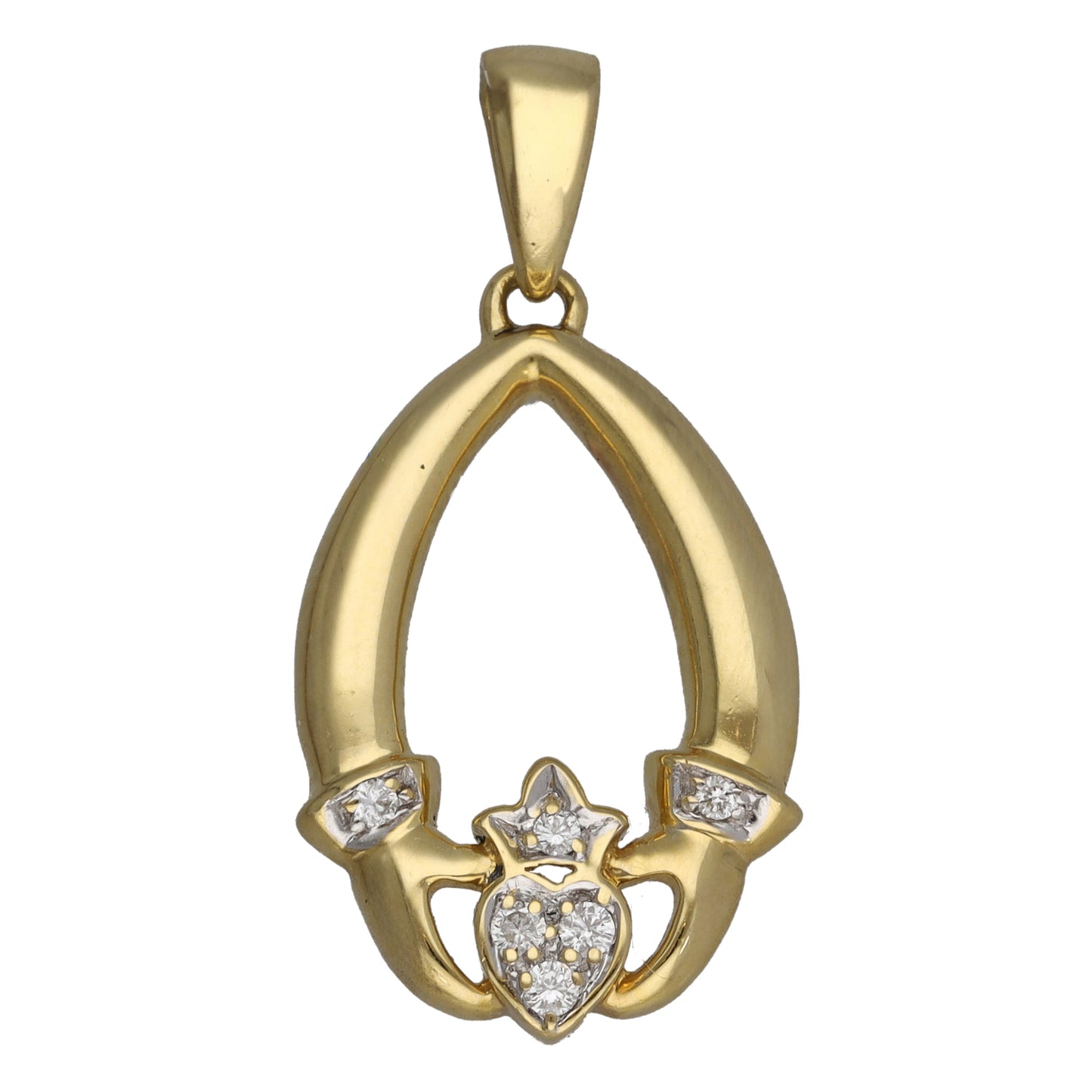 18ct Gold 0.09ct Diamond Alternative Pendant
