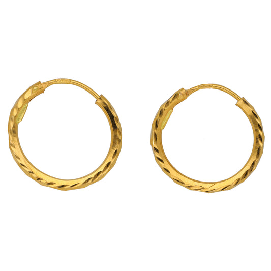 22ct Gold Hoop Earrings