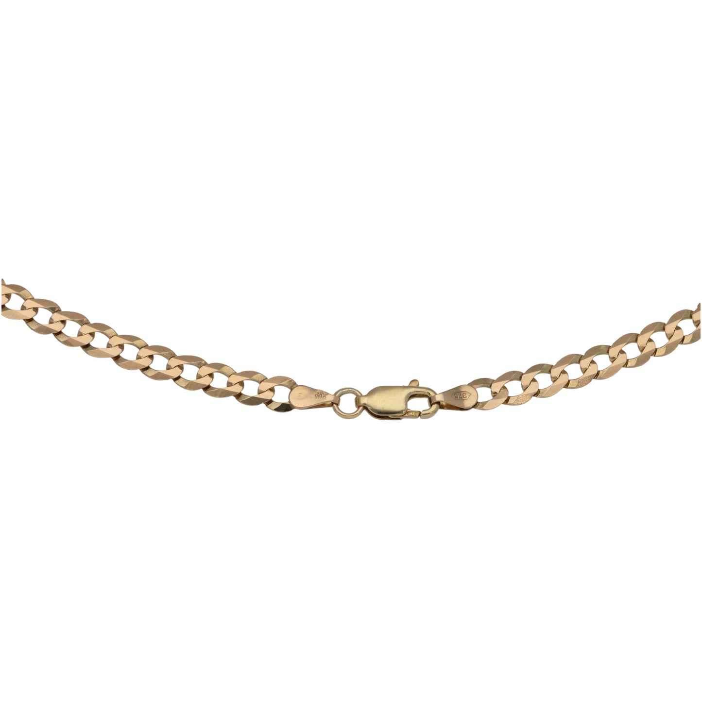 9ct Gold Curb Chain 18"