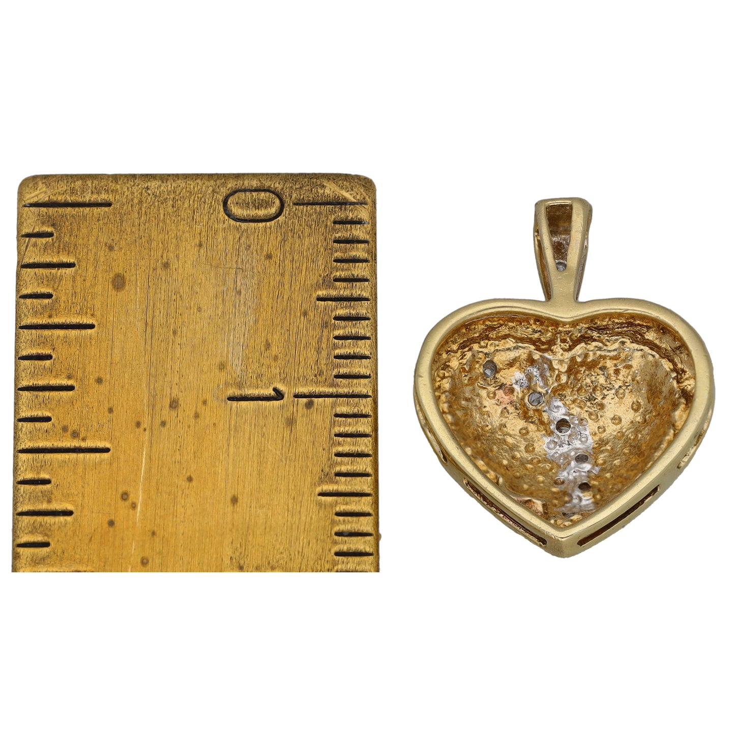 9ct Gold 0.035ct Diamond Heart Pendant