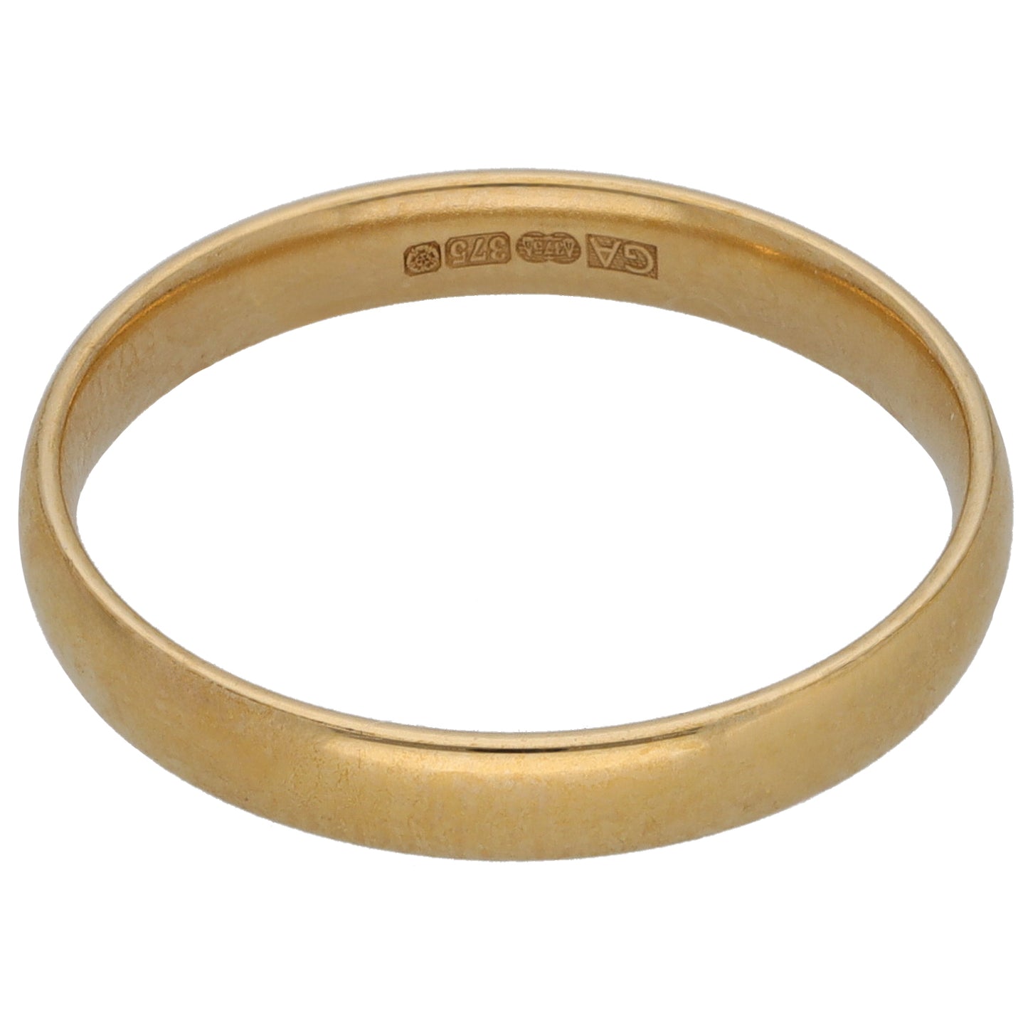 9ct Gold Plain Wedding Ring Size P