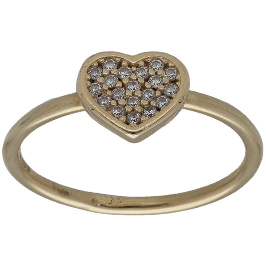 9ct Gold Cubic Zirconia Dress/Cocktail Ring Size N