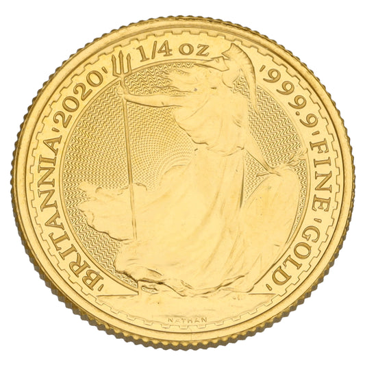 24ct Gold Queen Elizabeth II 1/4 OZ Britannia Coin 2020