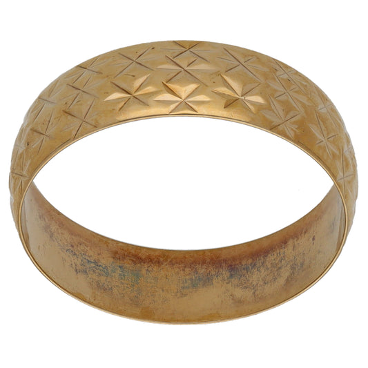 9ct Gold Patterned Wedding Ring Size U