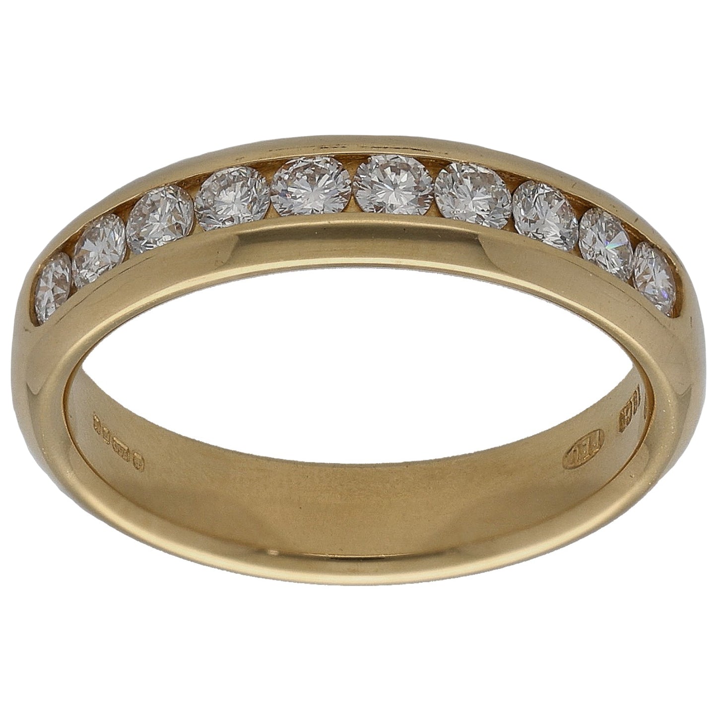 18ct Gold 0.30ct Diamond Half Eternity Ring Size K