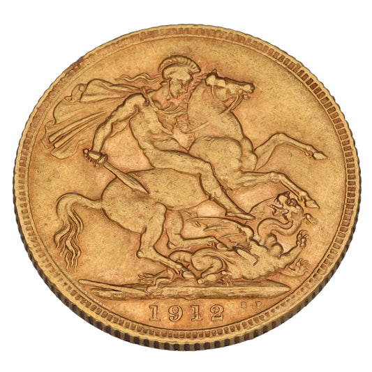 22ct Gold King George V Full Sovereign Coin 1912