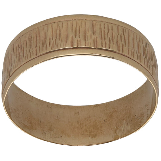9ct Gold Patterned Wedding Ring Size V