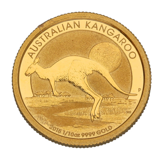 24ct Gold Australian Kangaroo 1/10 OZ Coin 2015