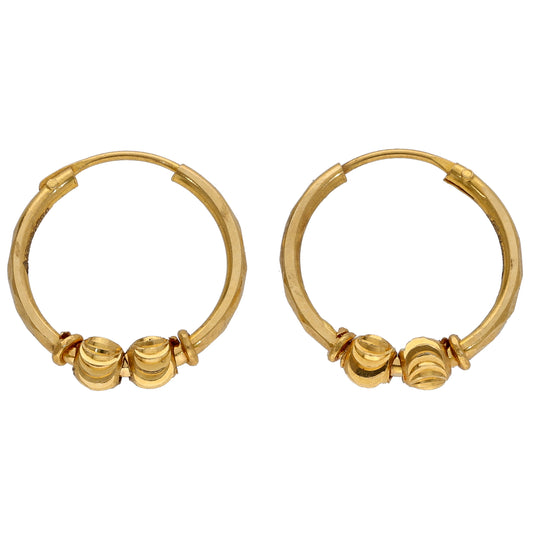 18ct Gold Hoop Earrings