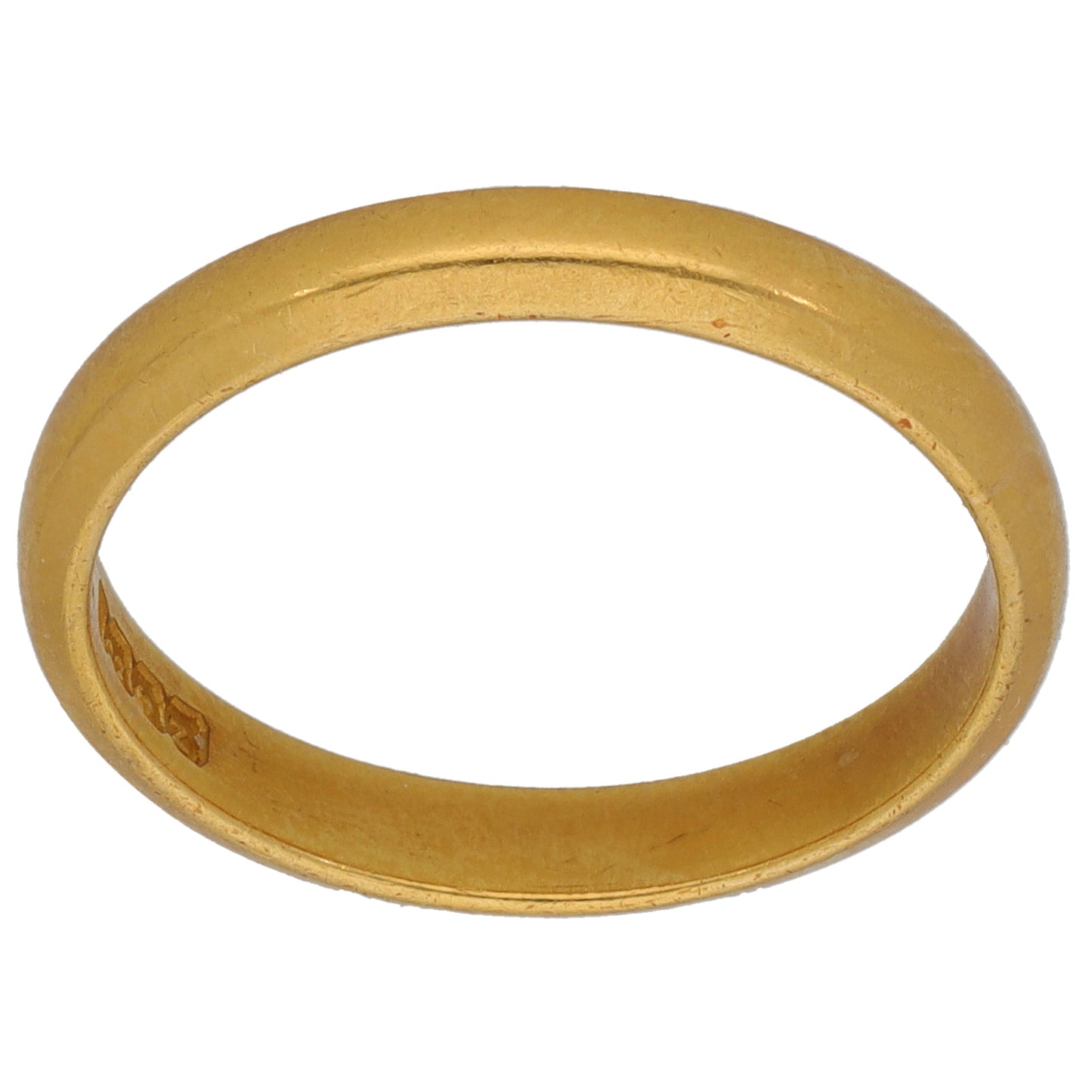 22ct Gold Plain Wedding Ring Size N