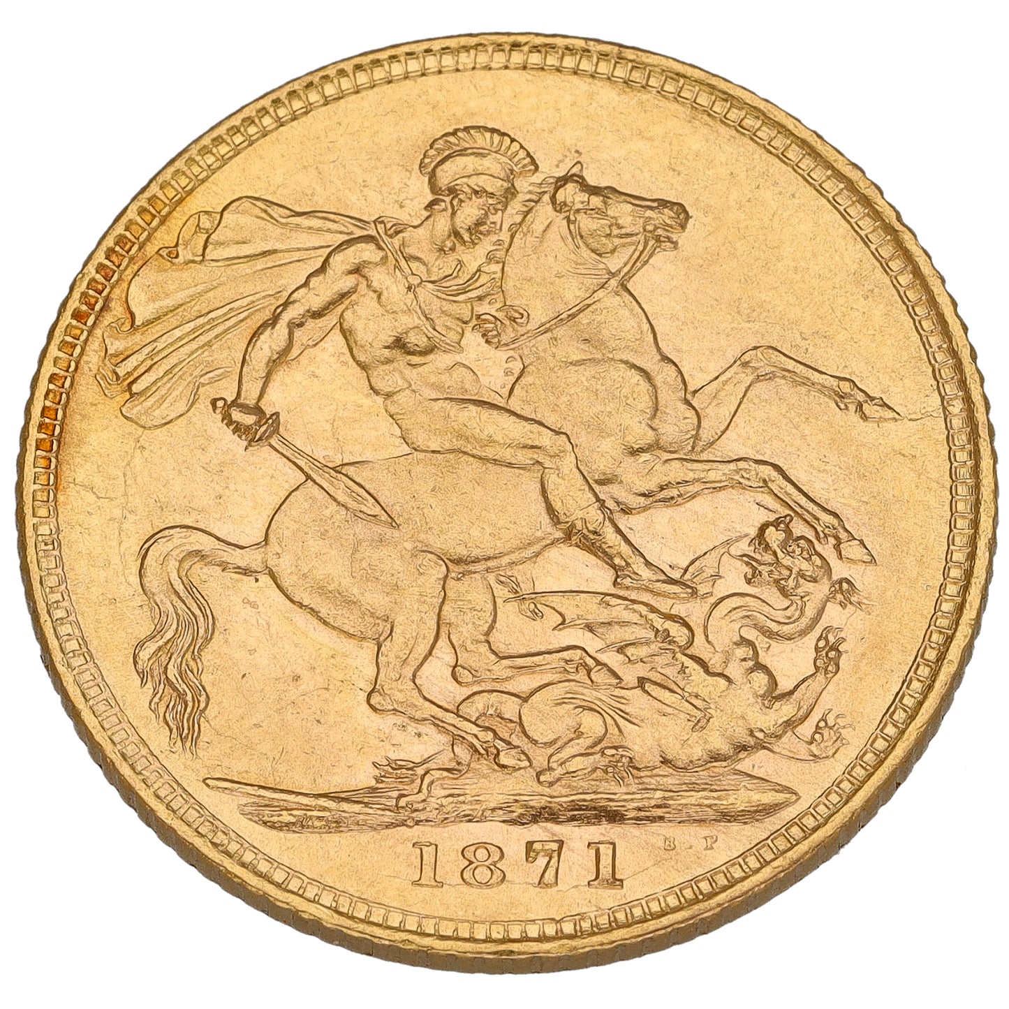 22ct Gold Queen Victoria Full Sovereign Coin 1871
