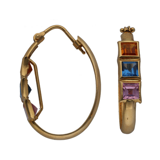 18ct Gold Imitation Creole Earrings