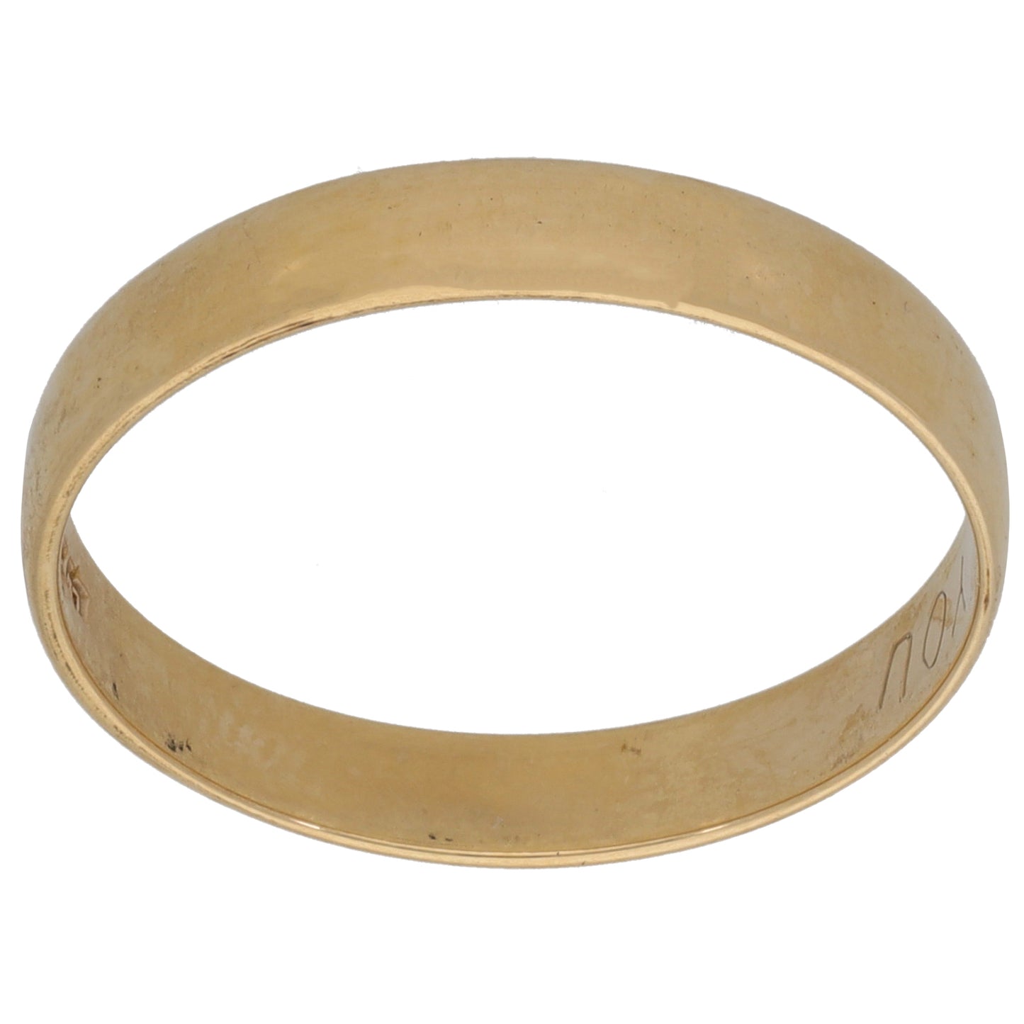 9ct Gold Plain Wedding Ring Size X
