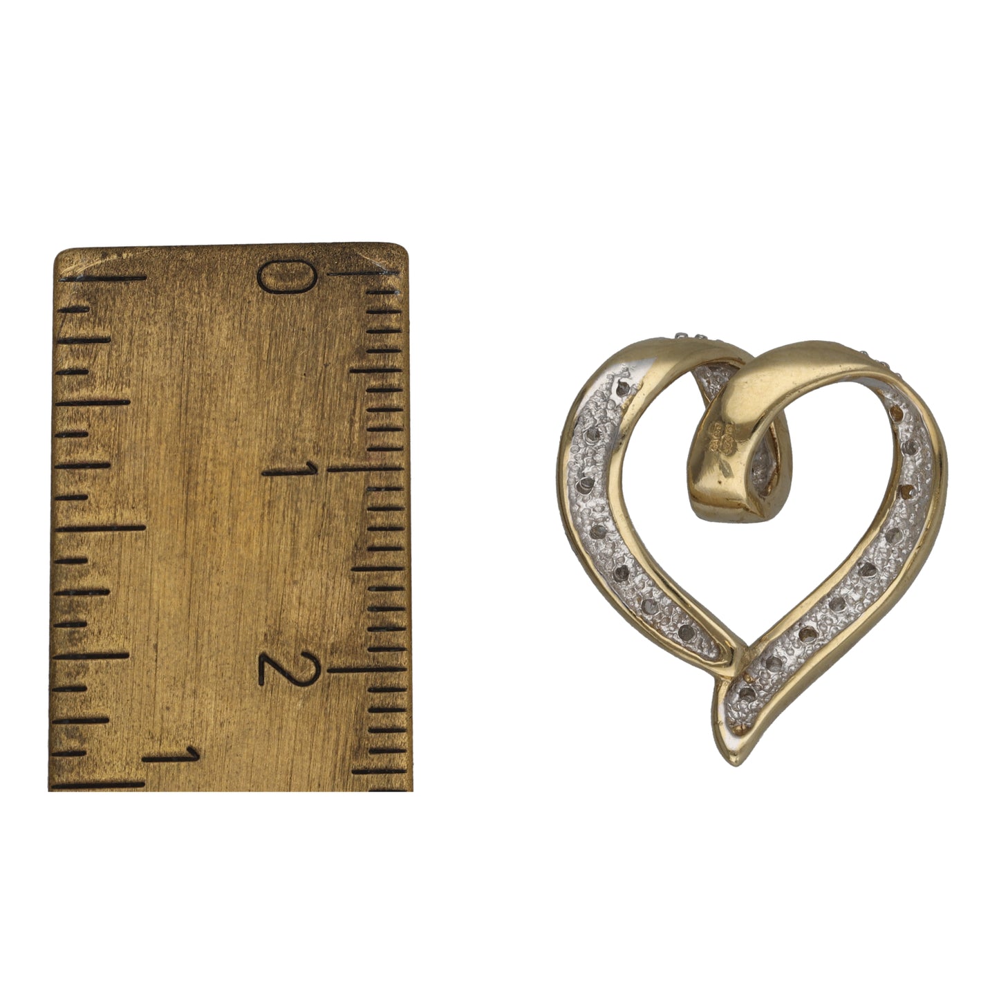 9ct Gold 0.20ct Diamond Heart Pendant