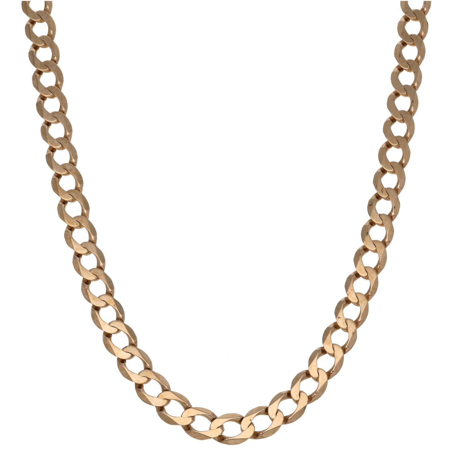9ct Gold Curb Chain 22"