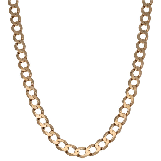 9ct Gold Curb Chain 22"