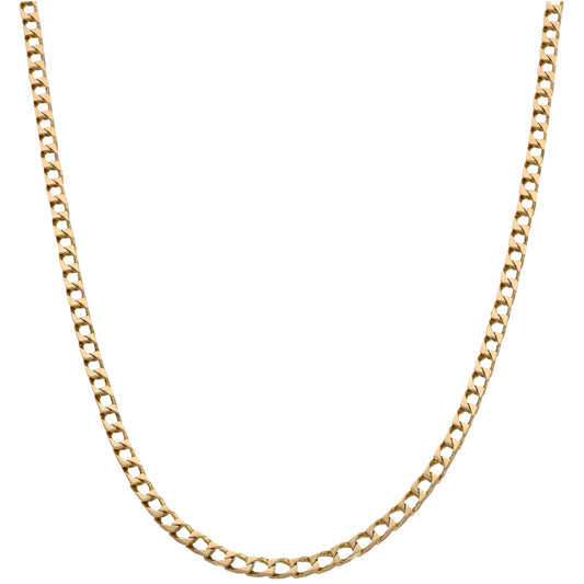 9ct Gold Curb Chain 18"