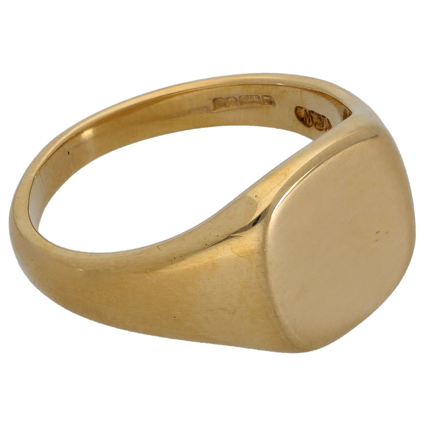 9ct Gold Plain Signet Ring Size O