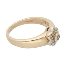 Load image into Gallery viewer, 9ct Gold 0.20ct Diamond Cluster Ring Size N
