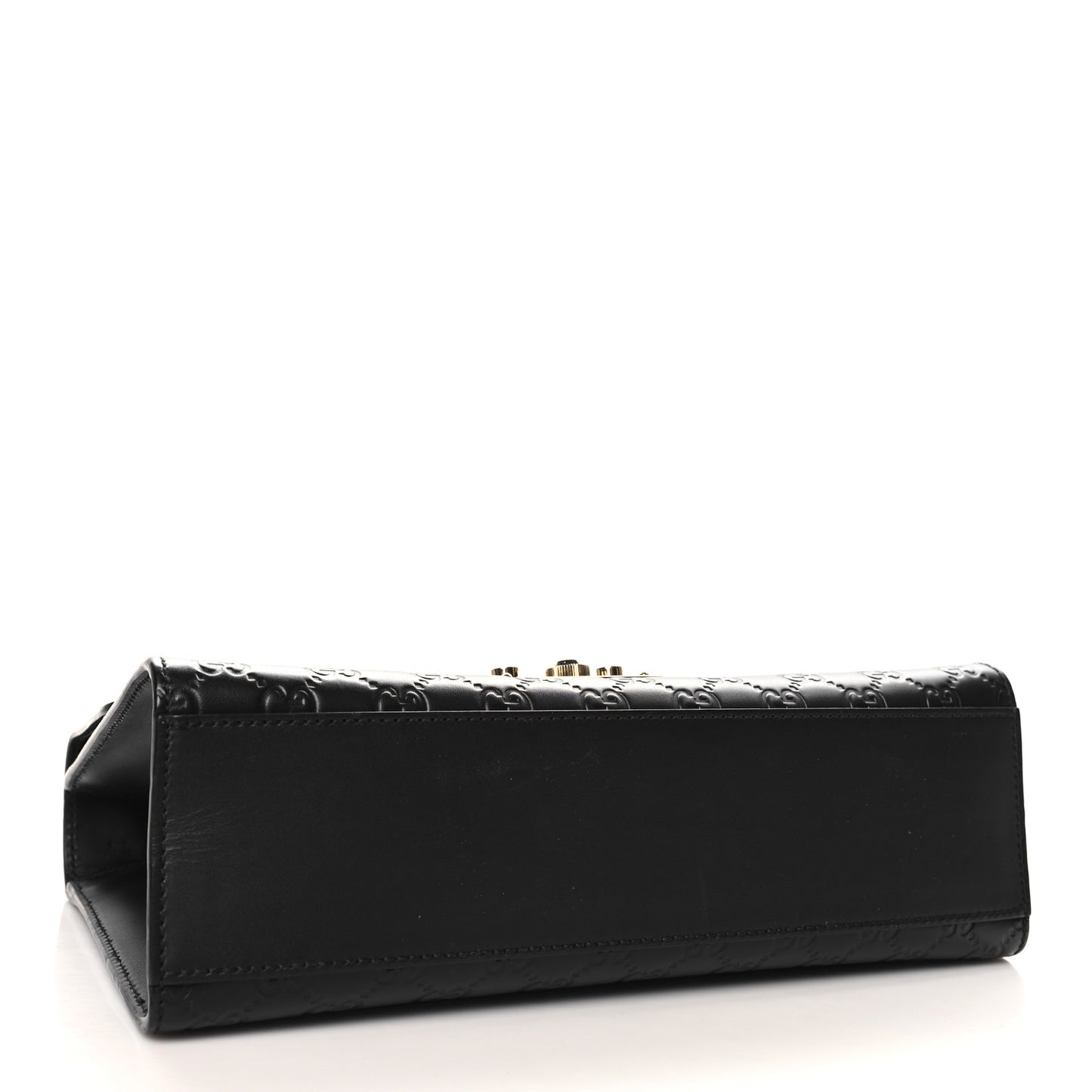 Gucci Padlock Shoulder Guccissima Leather Bag - Black