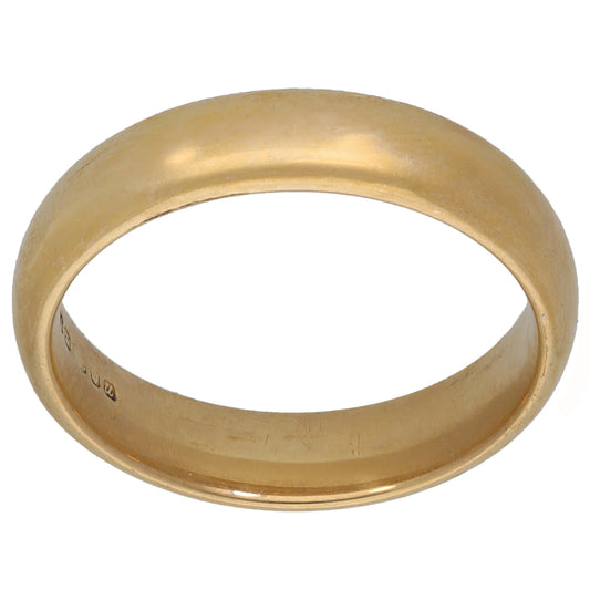 9ct Gold Plain Wedding Ring Size P
