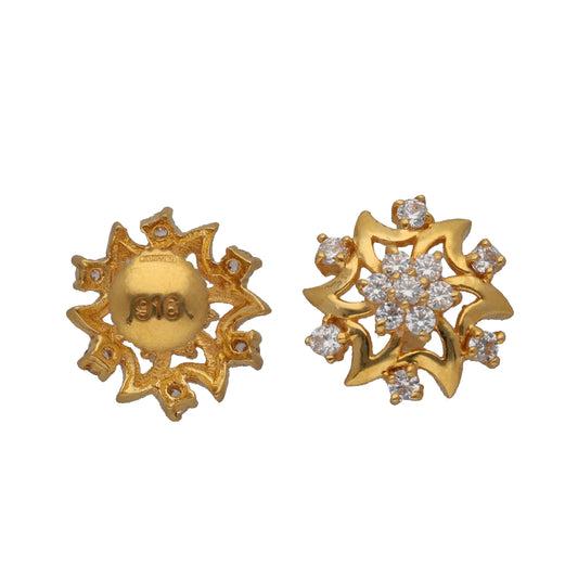 22ct Gold Cubic Zirconia Dress/Cocktail Earrings