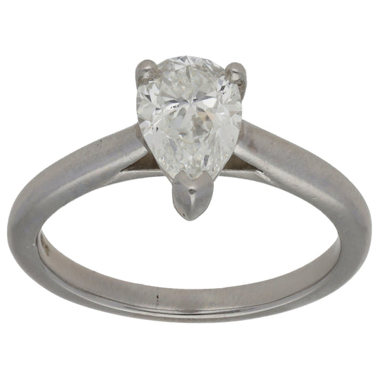 Platinum 1.50ct Diamond Solitaire Ring Size O