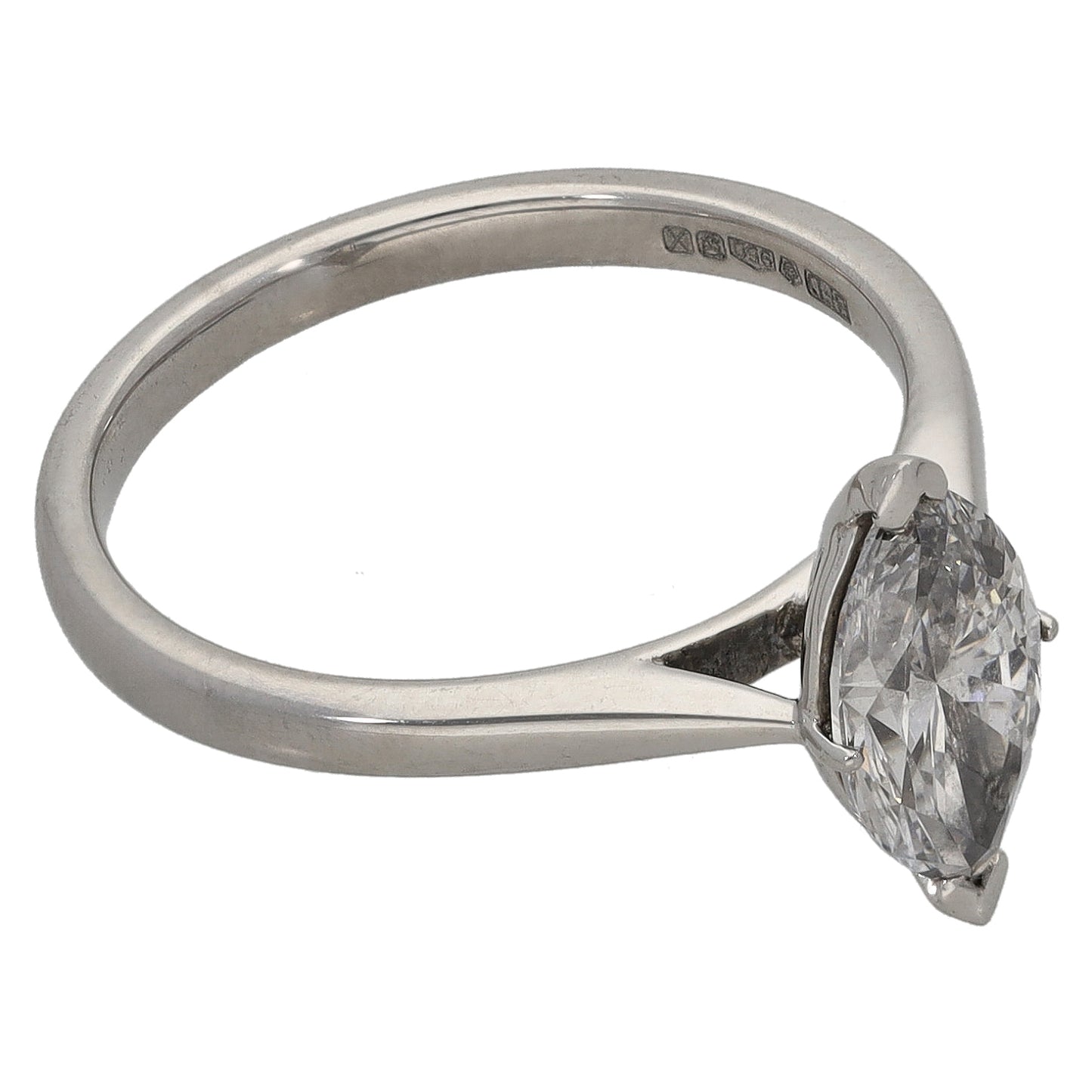 Platinum 1.10ct Diamond Laboratory-Grown Diamond Solitaire Ring Size L