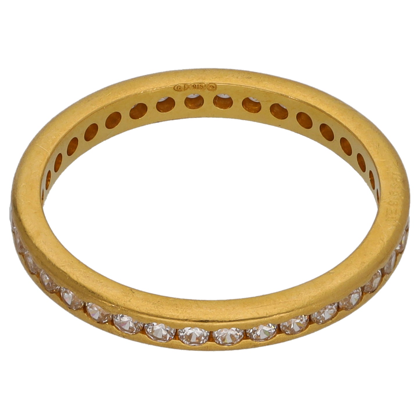 22ct Gold Imitation Gems Eternity Ring Size K