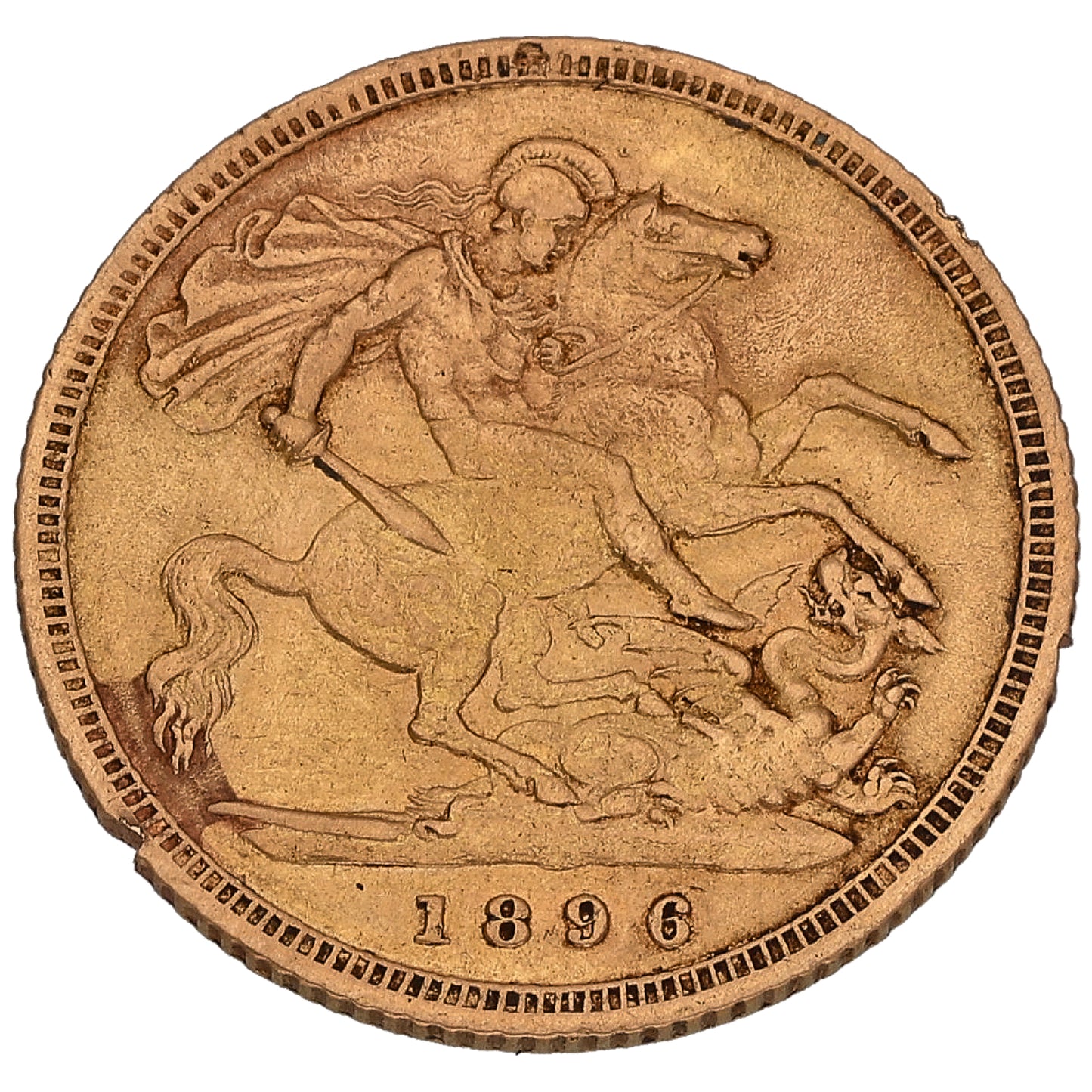 22ct Gold Queen Victoria Half Sovereign Coin 1896