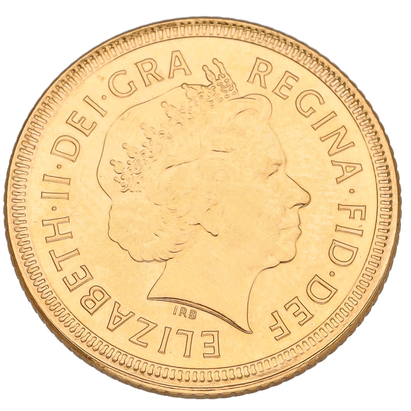 22ct Gold Queen Elizabeth II Half Sovereign Coin 2002