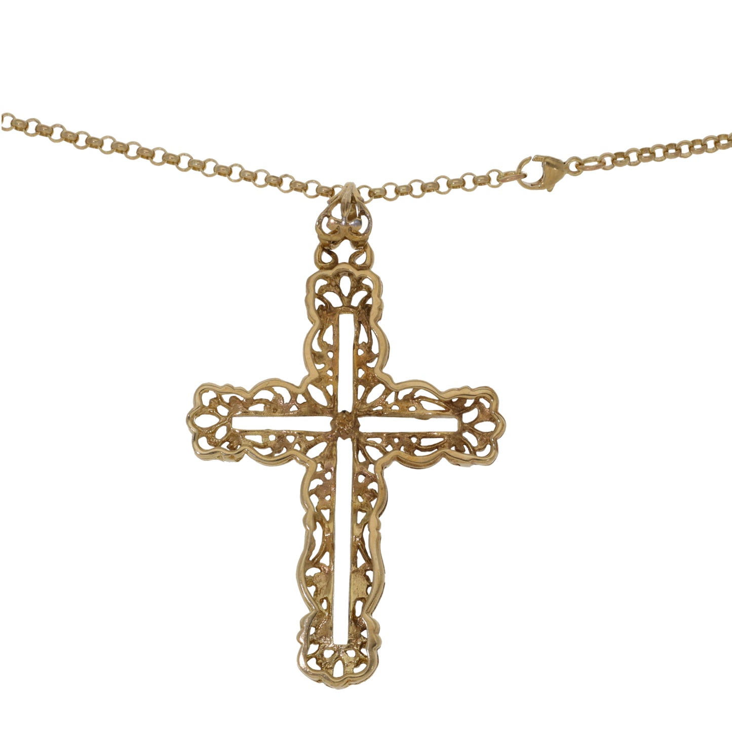 9ct Gold Cross Pendant With Chain
