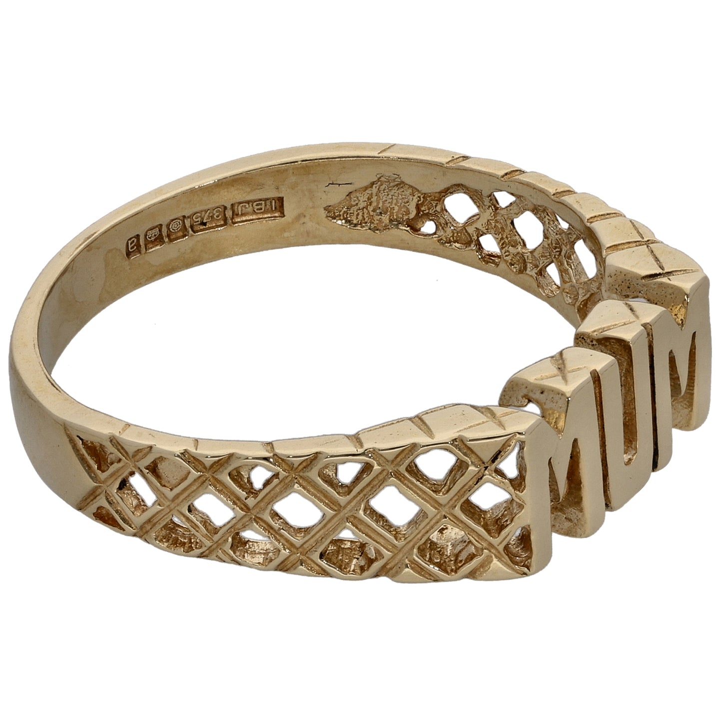 9ct Gold Mum/Mother Ring Size R