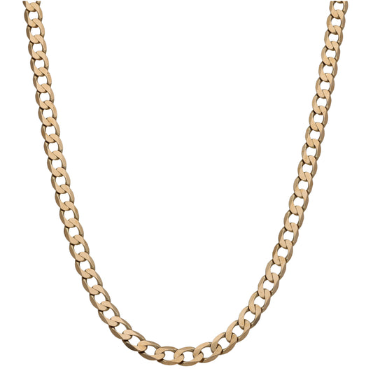 9ct Gold Curb Chain 18"