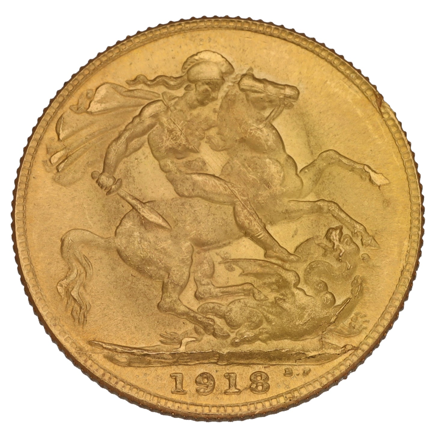 22ct Gold King George V Full Sovereign Coin 1918