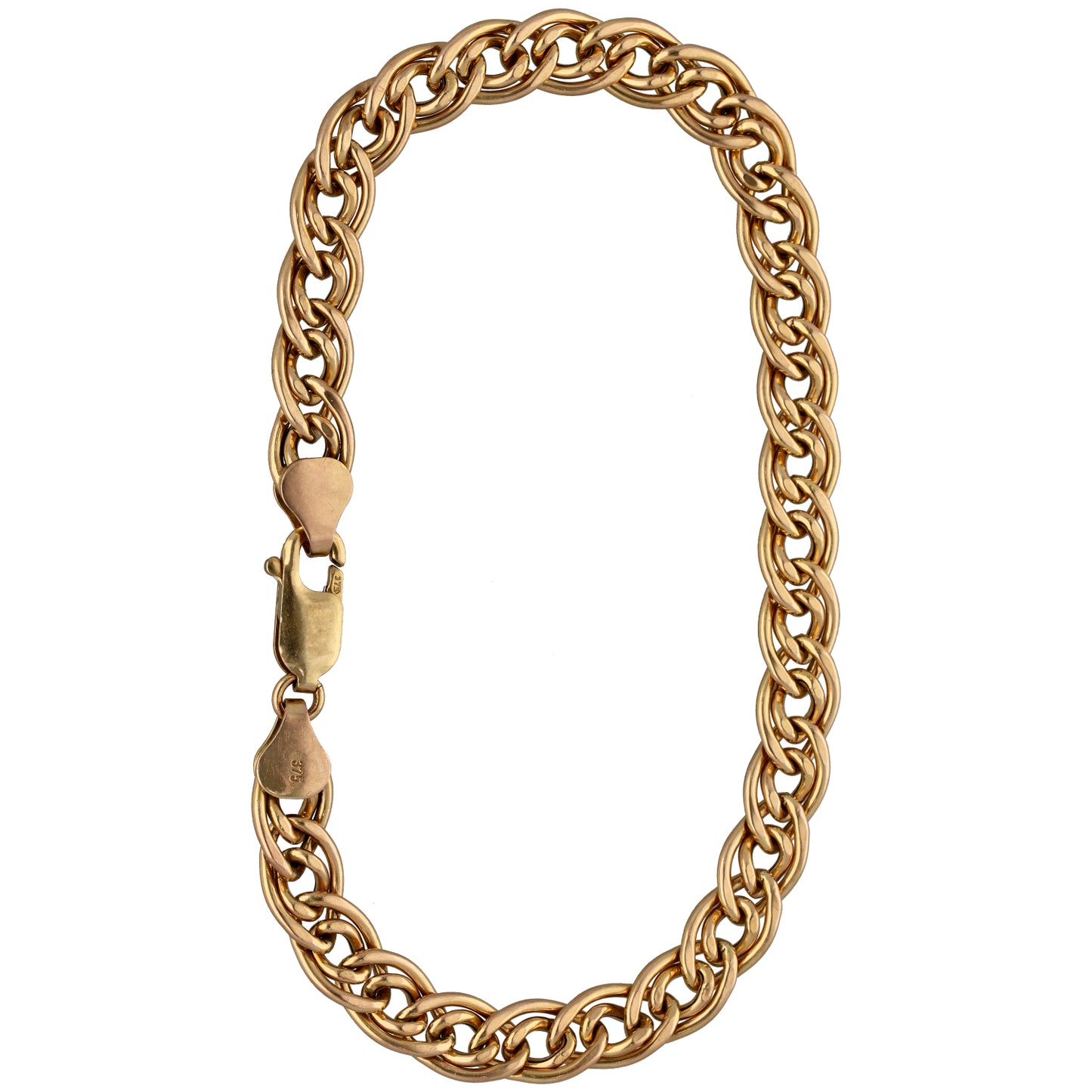 9ct Gold Double Curb Bracelet