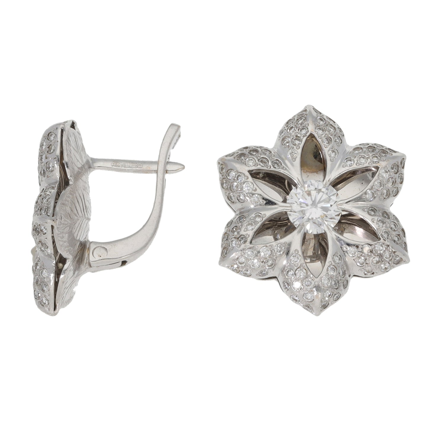 18ct White Gold 3.12ct Diamond Dress/Cocktail Earrings & Ring Set