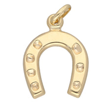 Load image into Gallery viewer, 9ct Gold Hollow Horseshoe Pendant
