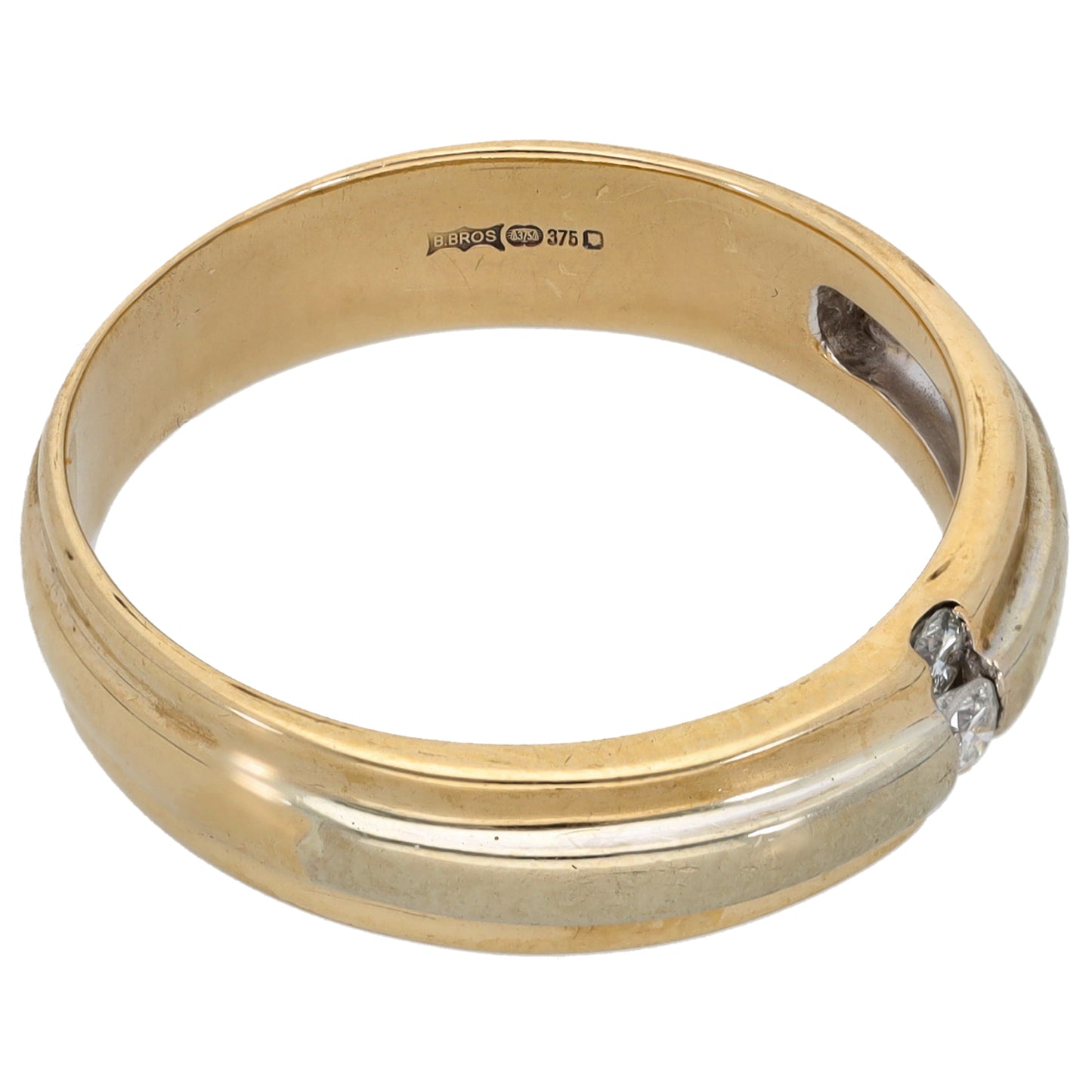 9ct Gold 0.15ct Diamond Trilogy Ring Size V