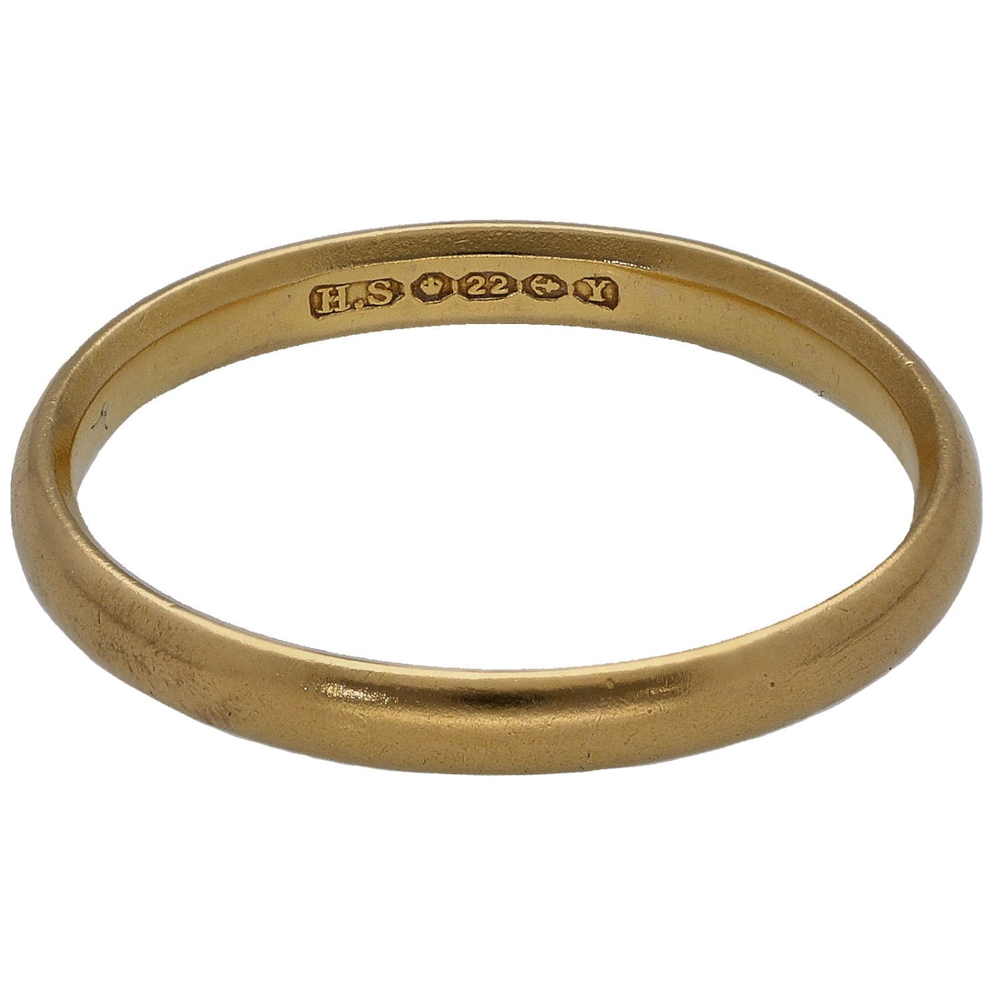 22ct Gold Plain Wedding Ring Size P