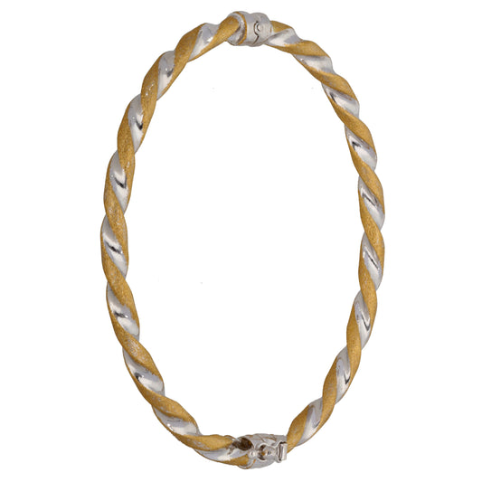 9ct Bicolour Gold Hinged/Clasp Bangle