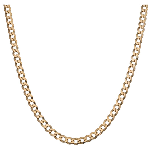 9ct Gold Curb Chain 18"