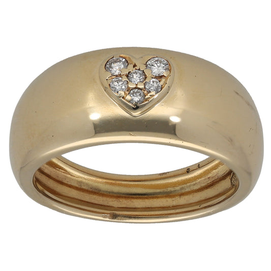 14ct Gold 0.10ct Diamond Alternative Ring Size N