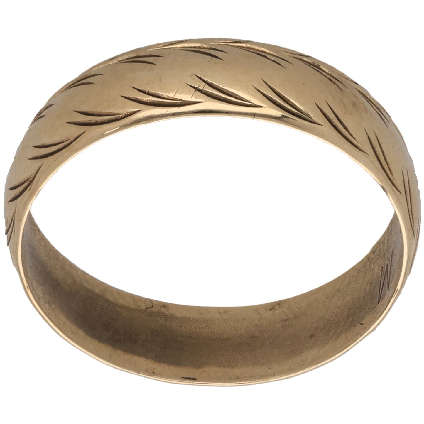 9ct Gold Plain Wedding Ring Size M