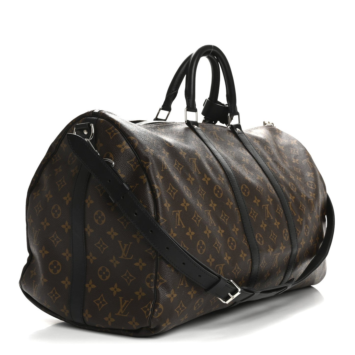 Louis Vuitton Keepall Bandoulière Monogram Macassar Coated Canvas Bag - Brown