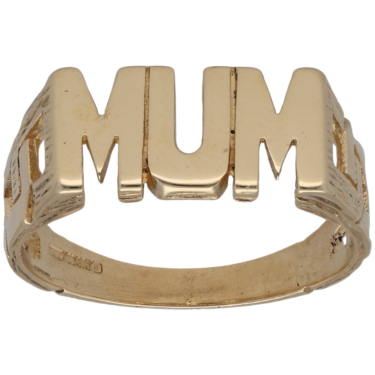 9ct Gold Mum Ring Size S