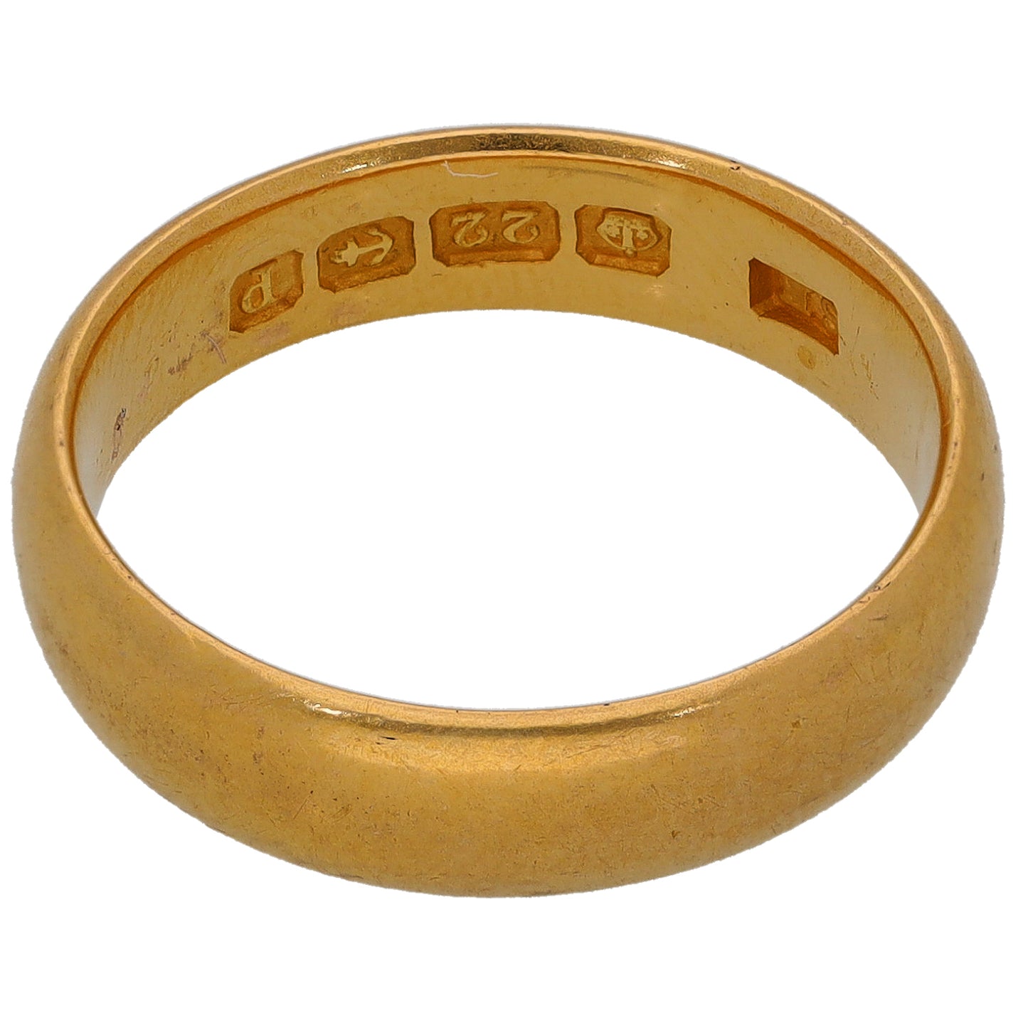 22ct Gold Plain Wedding Ring Size N