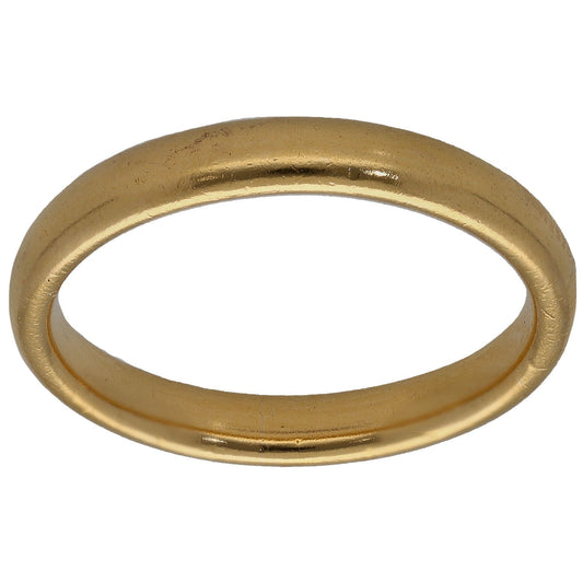 22ct Gold Plain Wedding Ring Size M