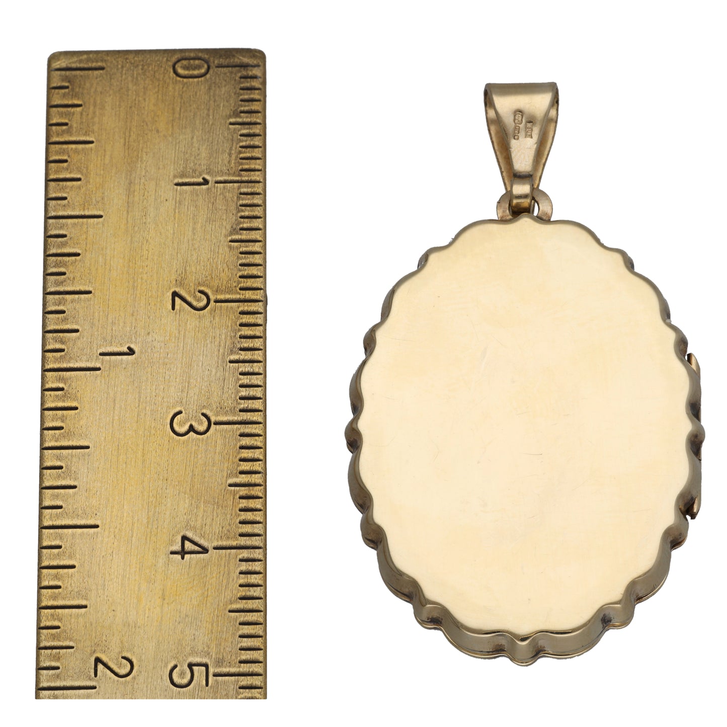 9ct Gold Patterned Locket Pendant