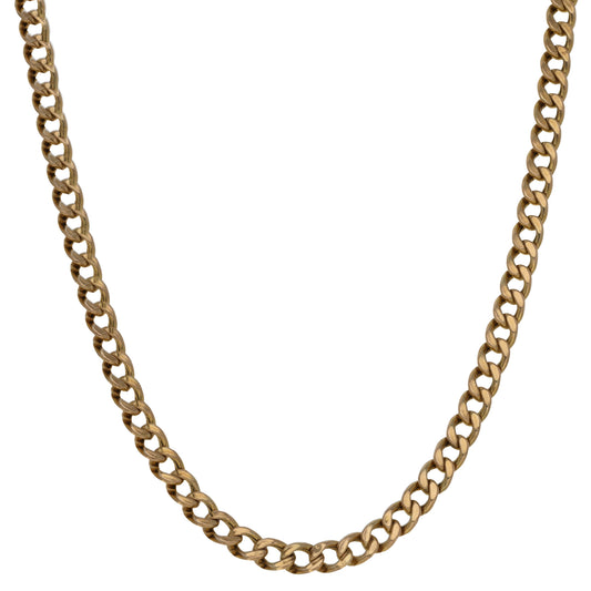 9ct Gold Curb Chain 18"